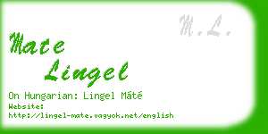 mate lingel business card